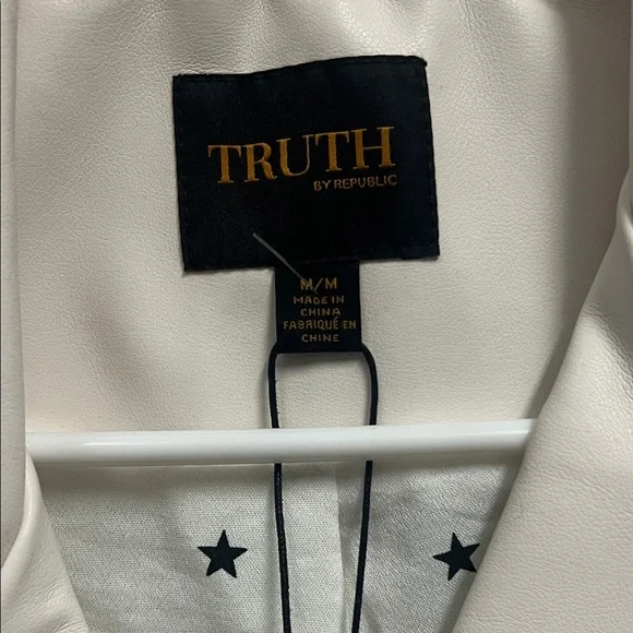 Truth Off-White Leather Jacket for Women - Picture 2 of 3